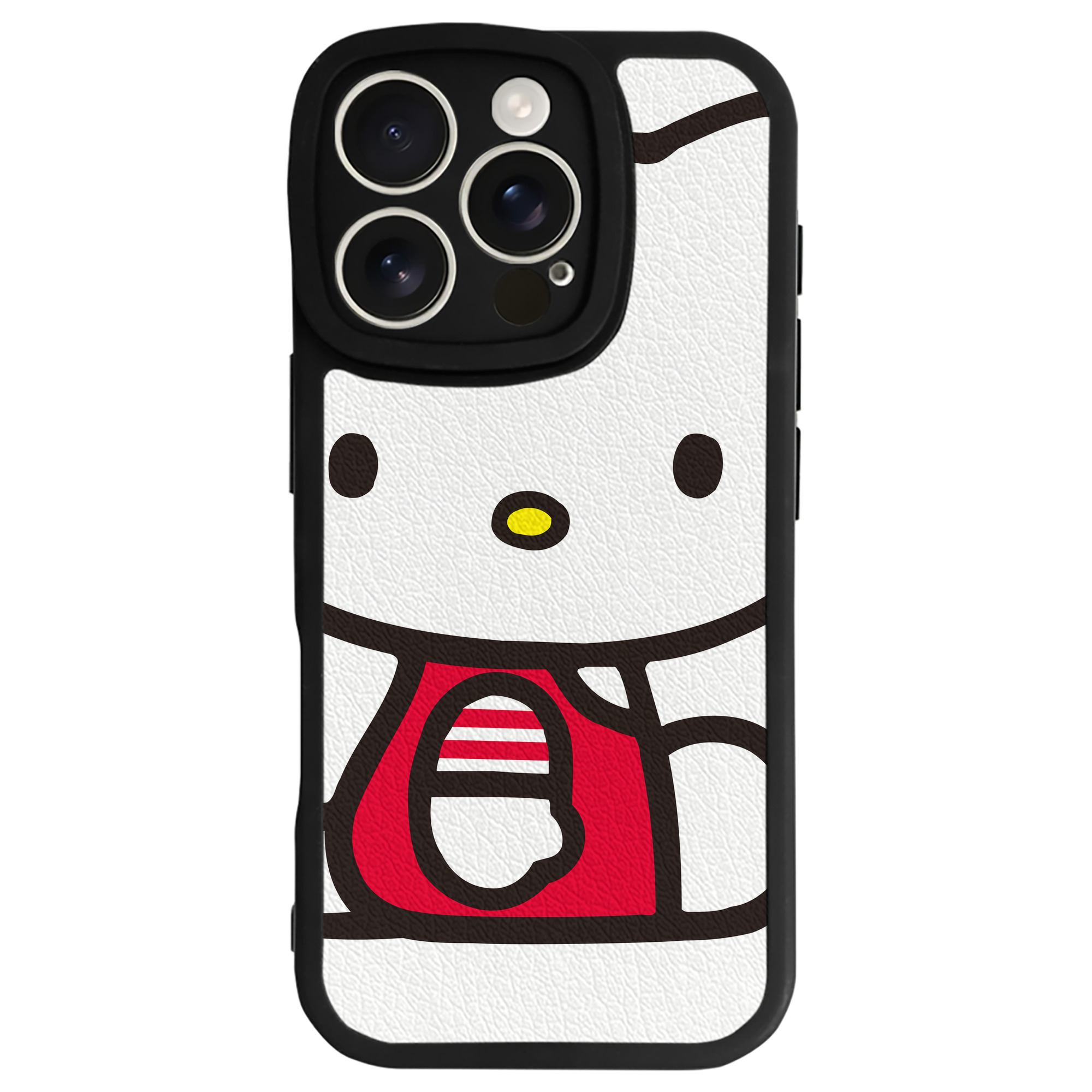 （画像用） Hello Kitty ハローキティ 【iPhone 16シリーズ対応】シリコンスマホケース（レザー調） 材質：シリコン